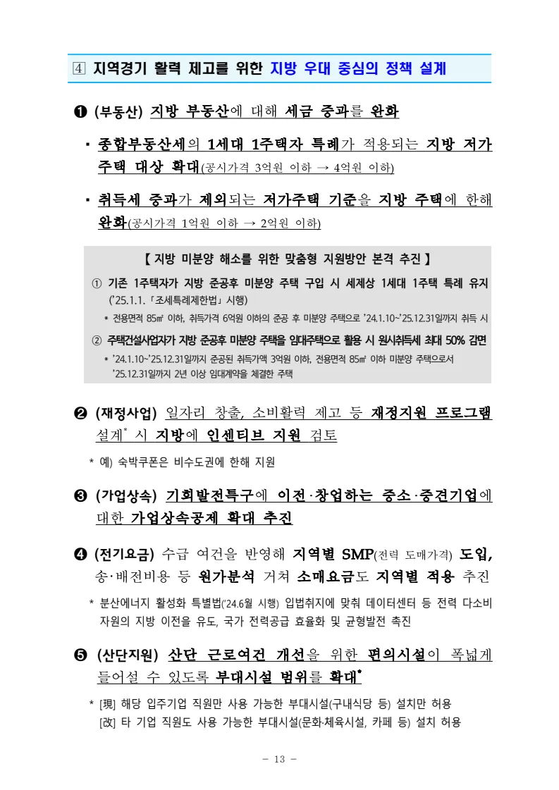 기획재정부-지방부동산-규제완화-정책