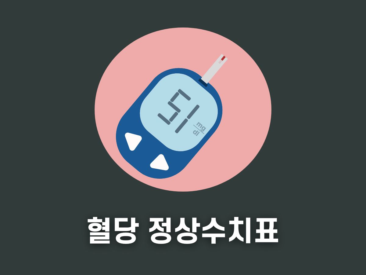 혈당 정상수치표