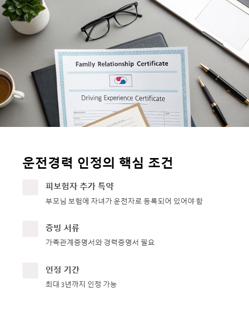 운전경력 인정의 핵심 조건