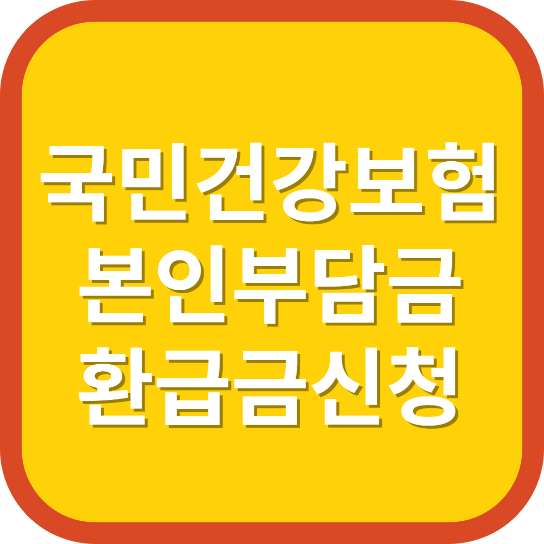 국민건강보험 본인부담금 환급액신청
