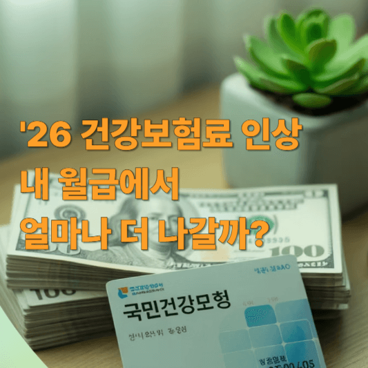 2026년 건강보험료 인상, 내 월급에서 얼마나 더 나갈까?
