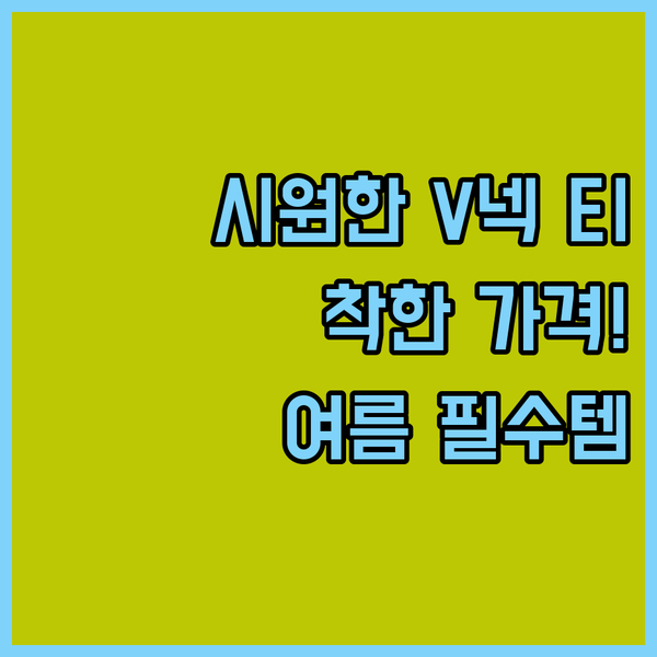여름철 필수템 V넥 티셔츠 추천..