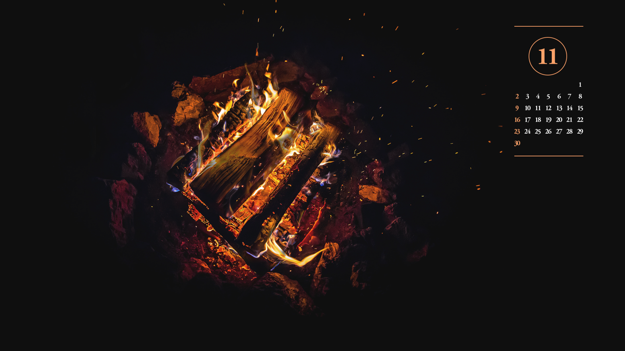 12 타닥타닥 A - 2025년11월 노트북배경화면