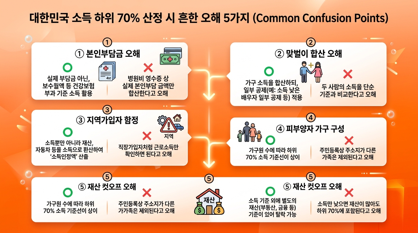 소득 하위 70% 계산 시 가장 많이 헷갈리는 5가지 썸네일