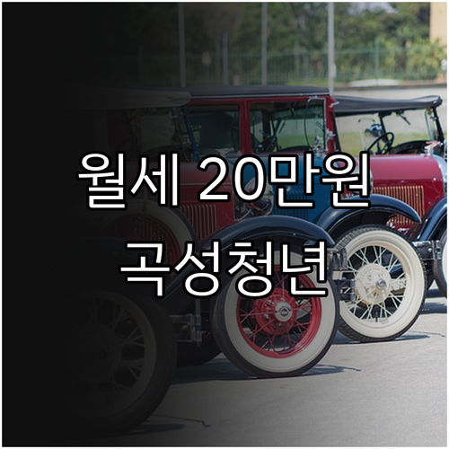 곡성군 거주 청년이라면 월세 20만원..