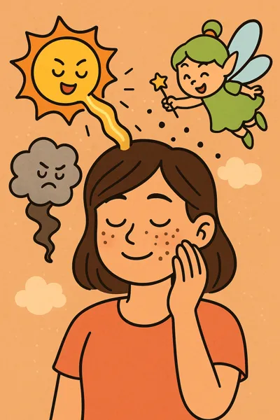 기미 원인 의인화 만화컷