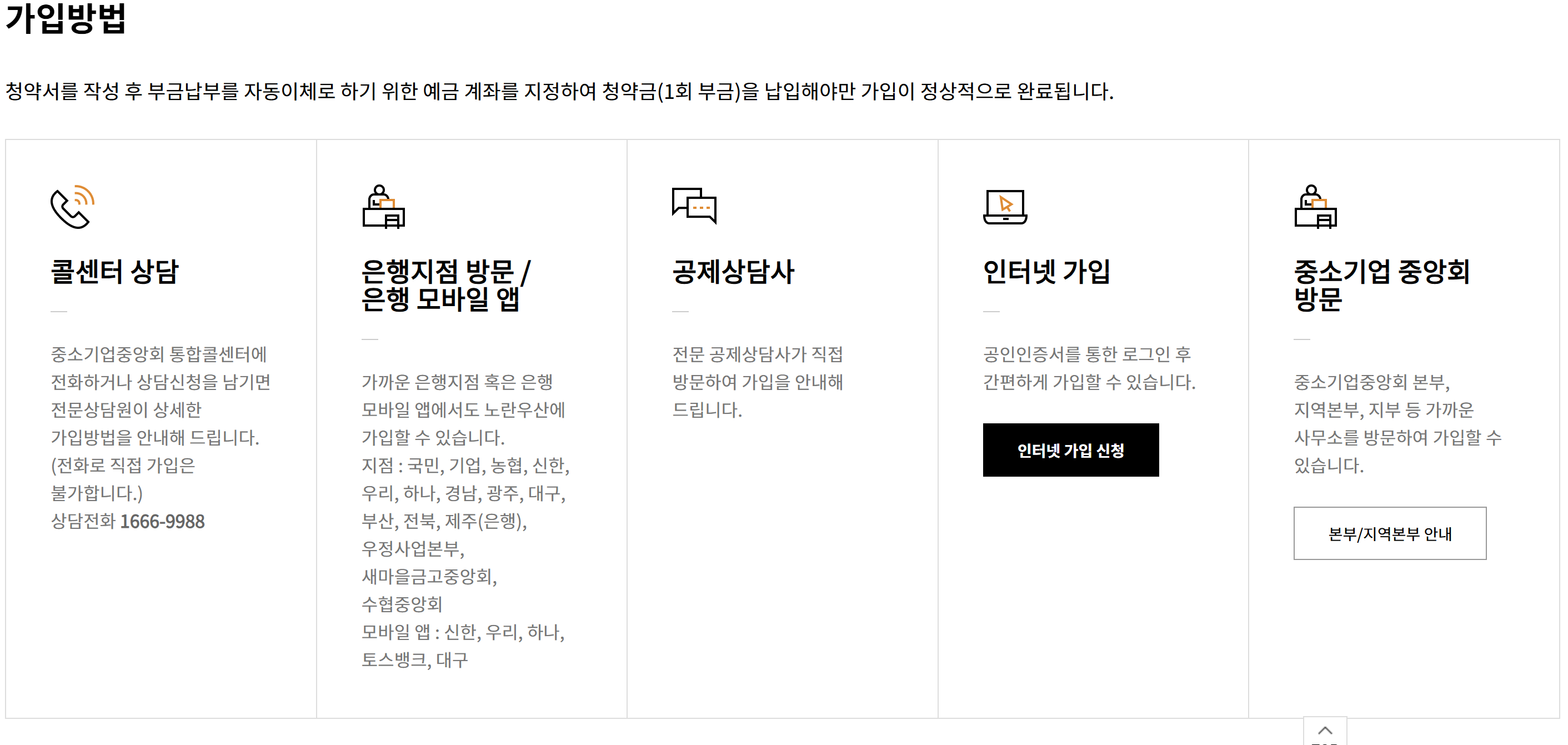 노란우산공제 가입방법
