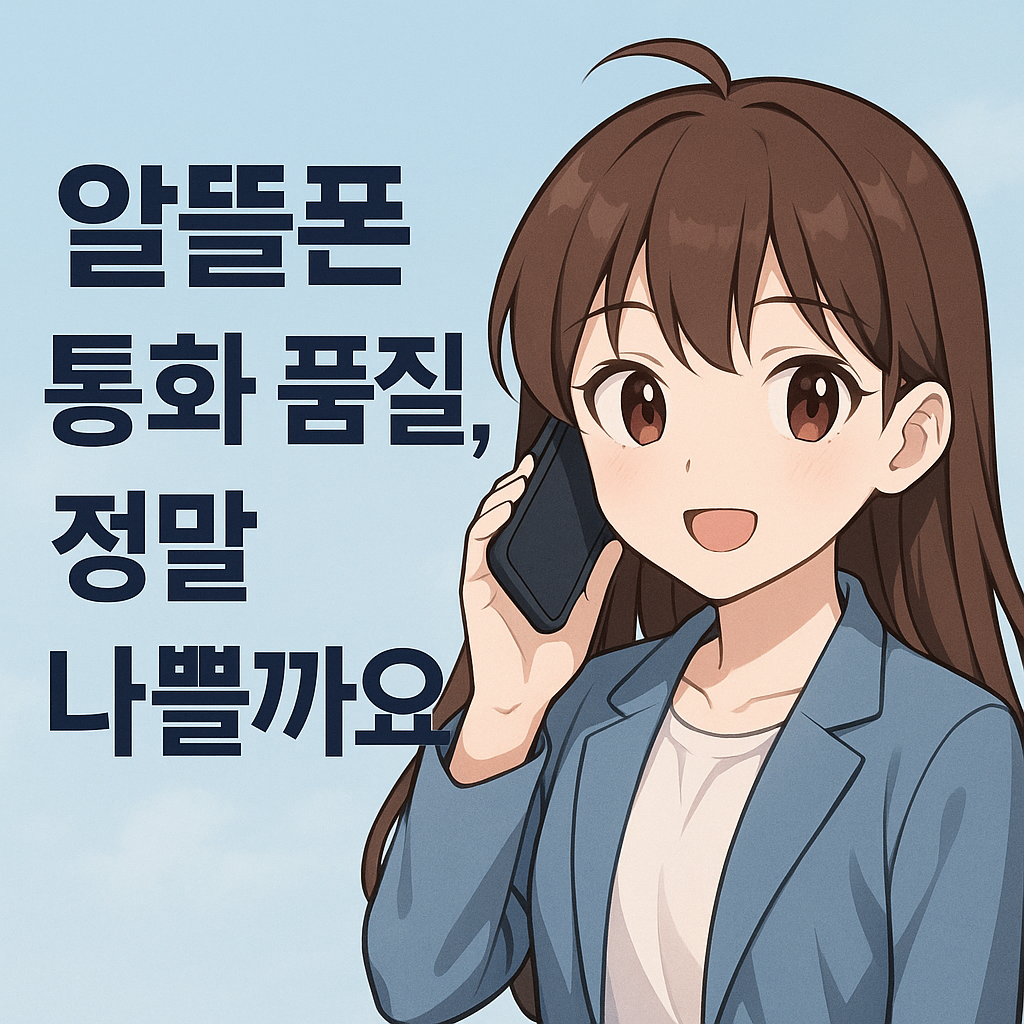 알뜰폰 통화 품질, 정말 나쁠까요?