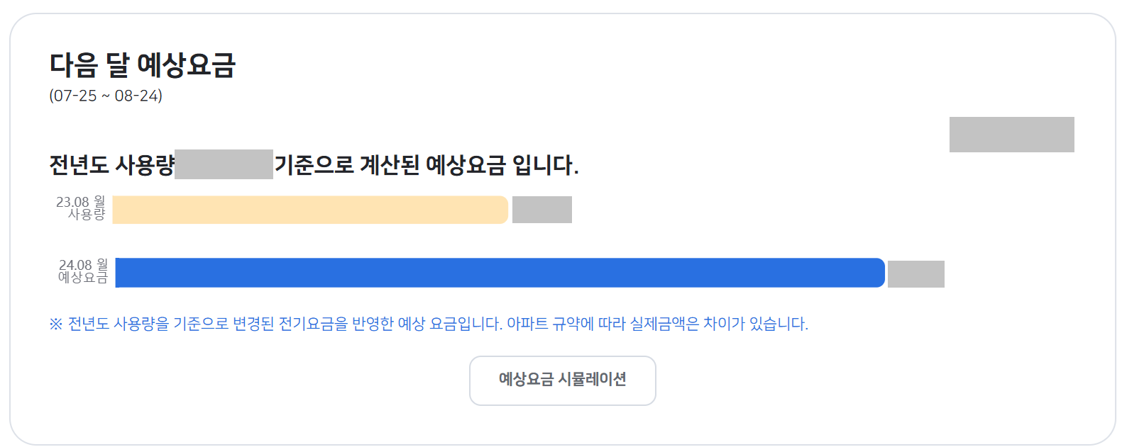 한전 다음 달 예상 전기요금