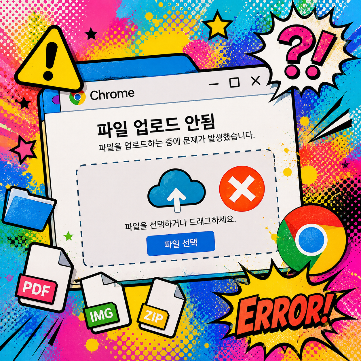 크롬 파일 업로드 안됨