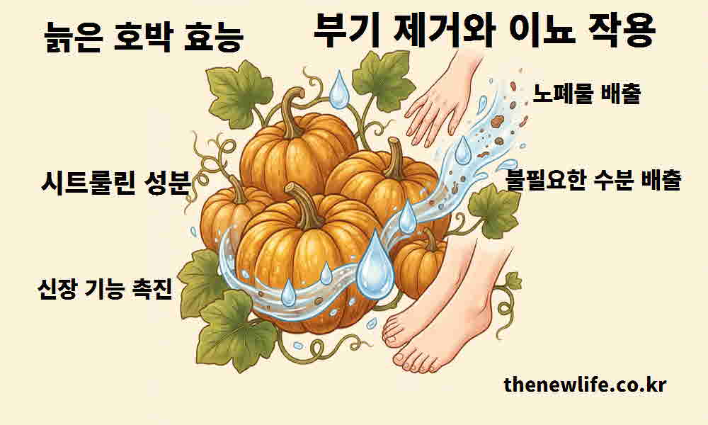 늙은 호박 효능 부기 제거 이뇨 작용