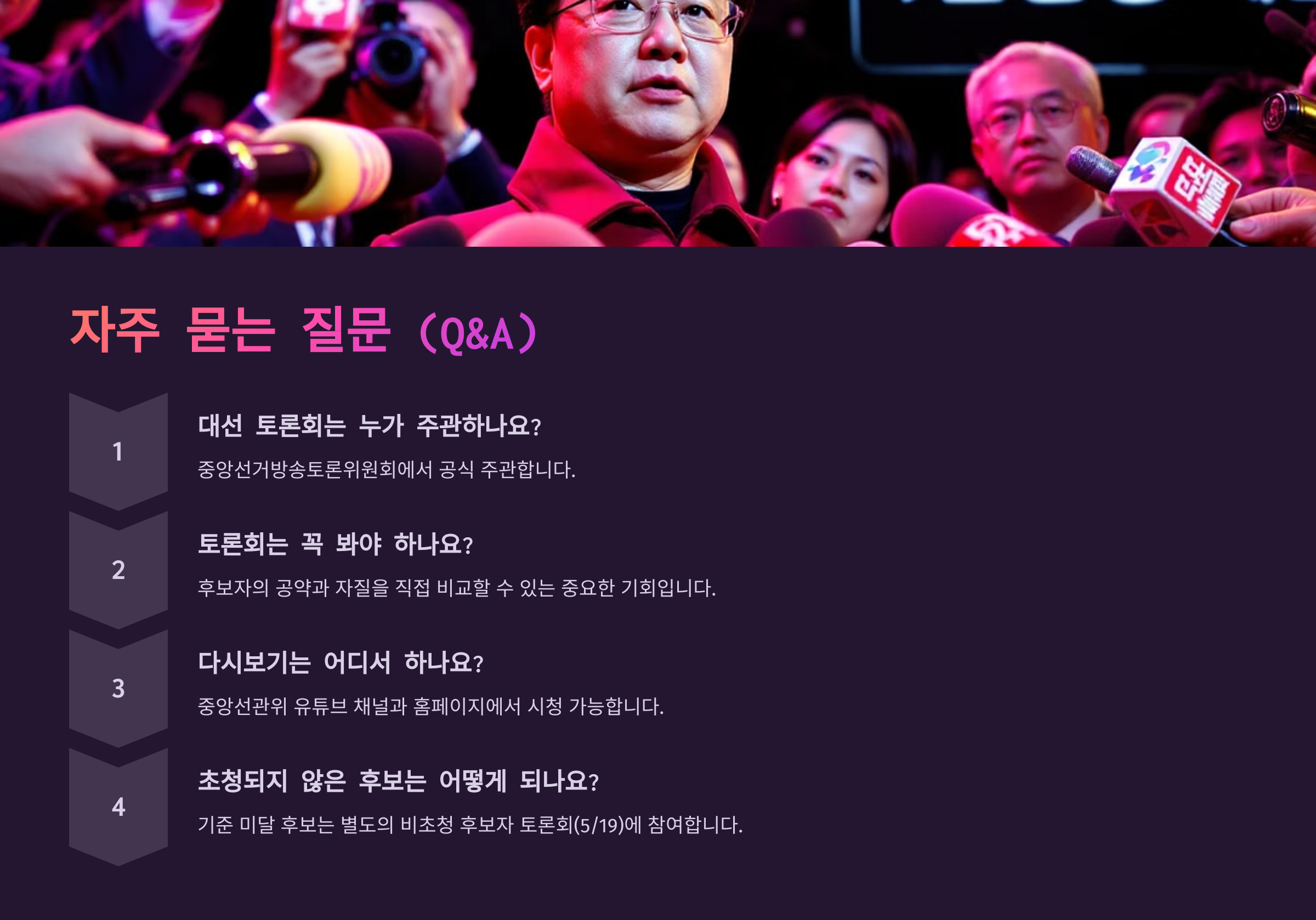 2025 대선 후보 토론회 일정·중계·시청 방법 총정리