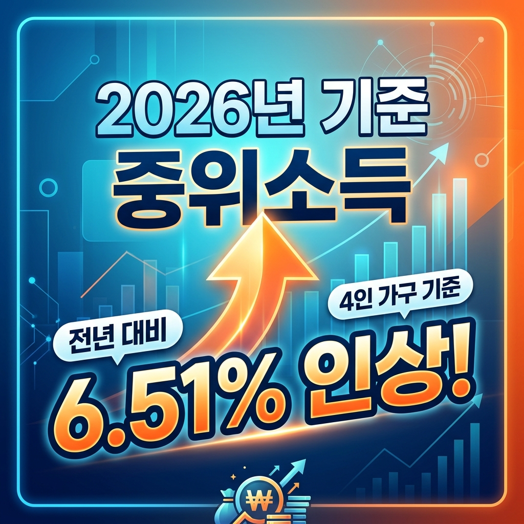 2026 기준 중위소득 6.51% 인상 대표