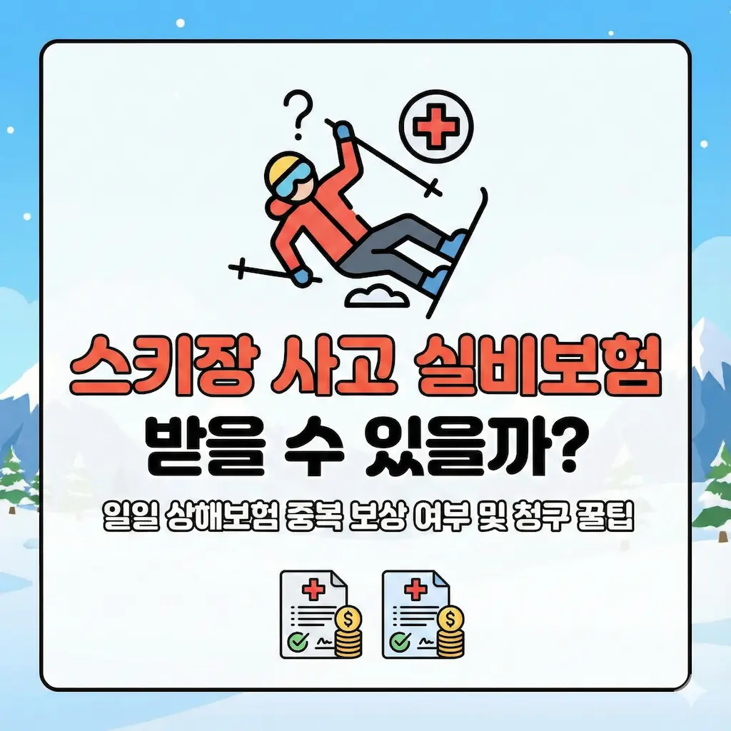 스키장 사고 실비보험 받을 수 있을까? 일일 상해보험 중복 보상 여부 및 청구 꿀팁
