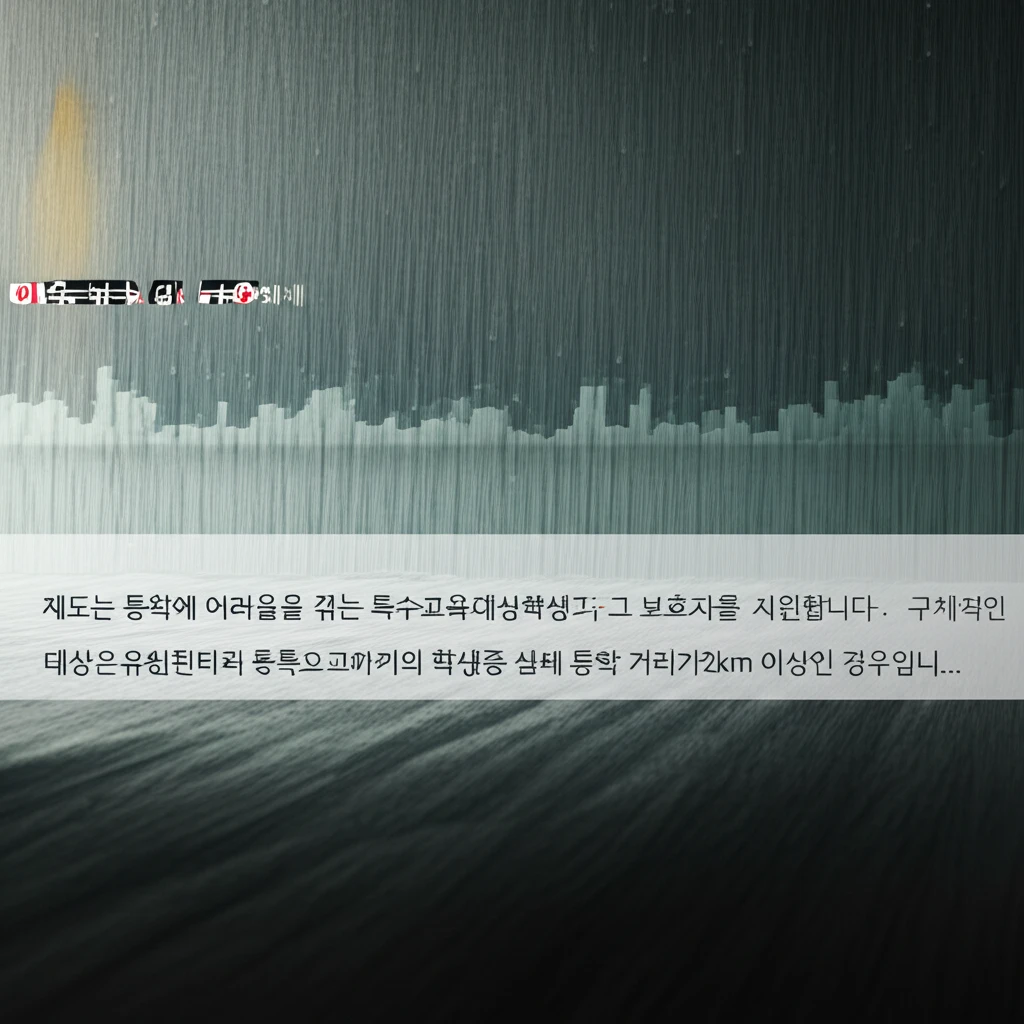 부산시 2025 특수교육 통학비 지원..