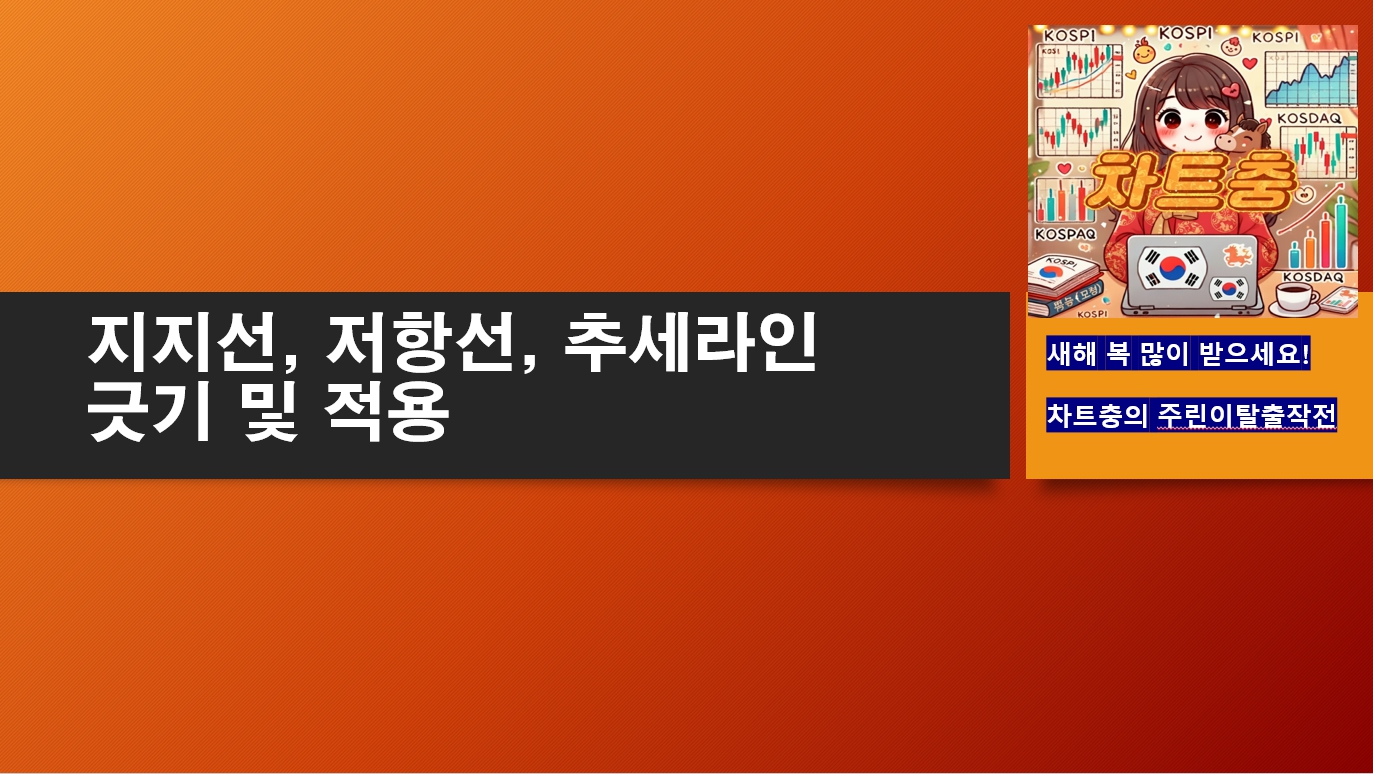 차트 지지선, 저항선, 추세라인 긋기 및 적용편