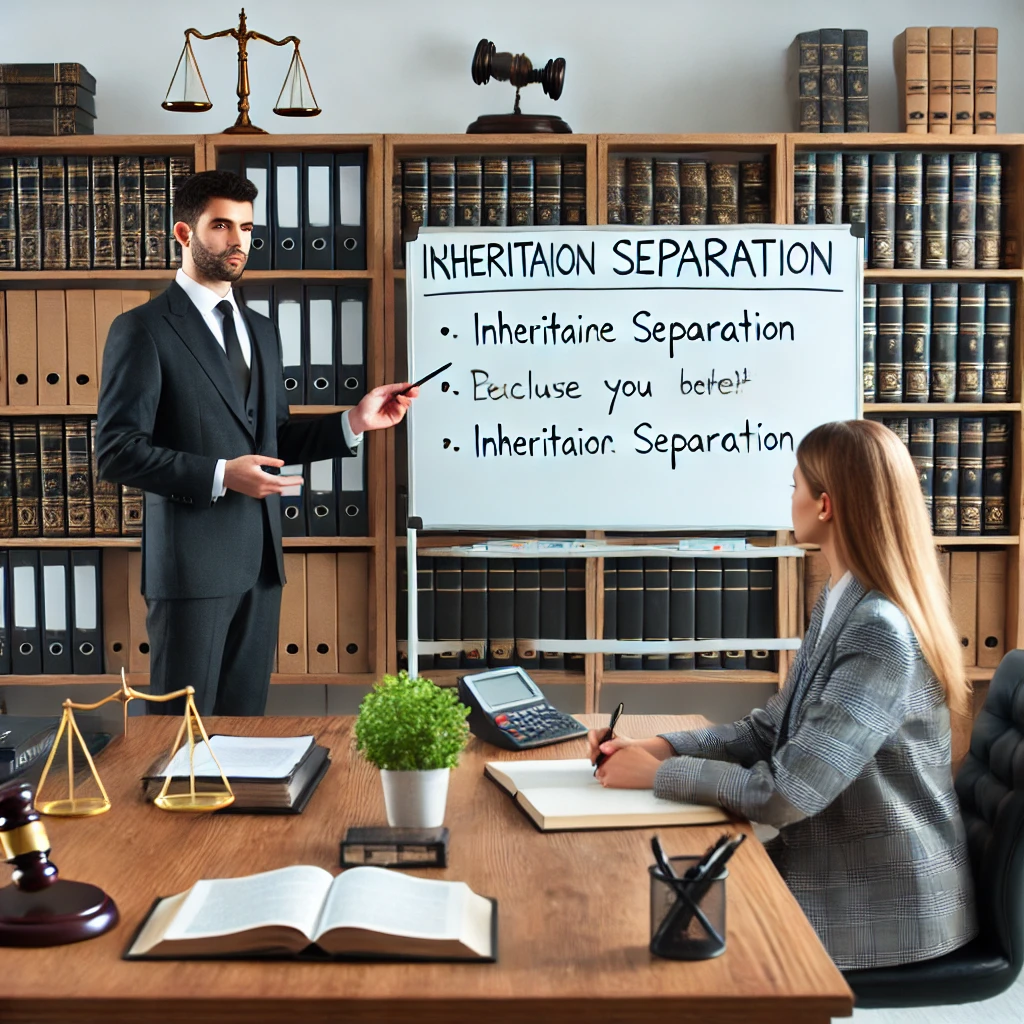 상속 재산 분리에 관한 상담을 진행하는 변호사
변호사가 상속 재산 분리와 관련된 서류를 보면서 고객과 상담하는 모습
