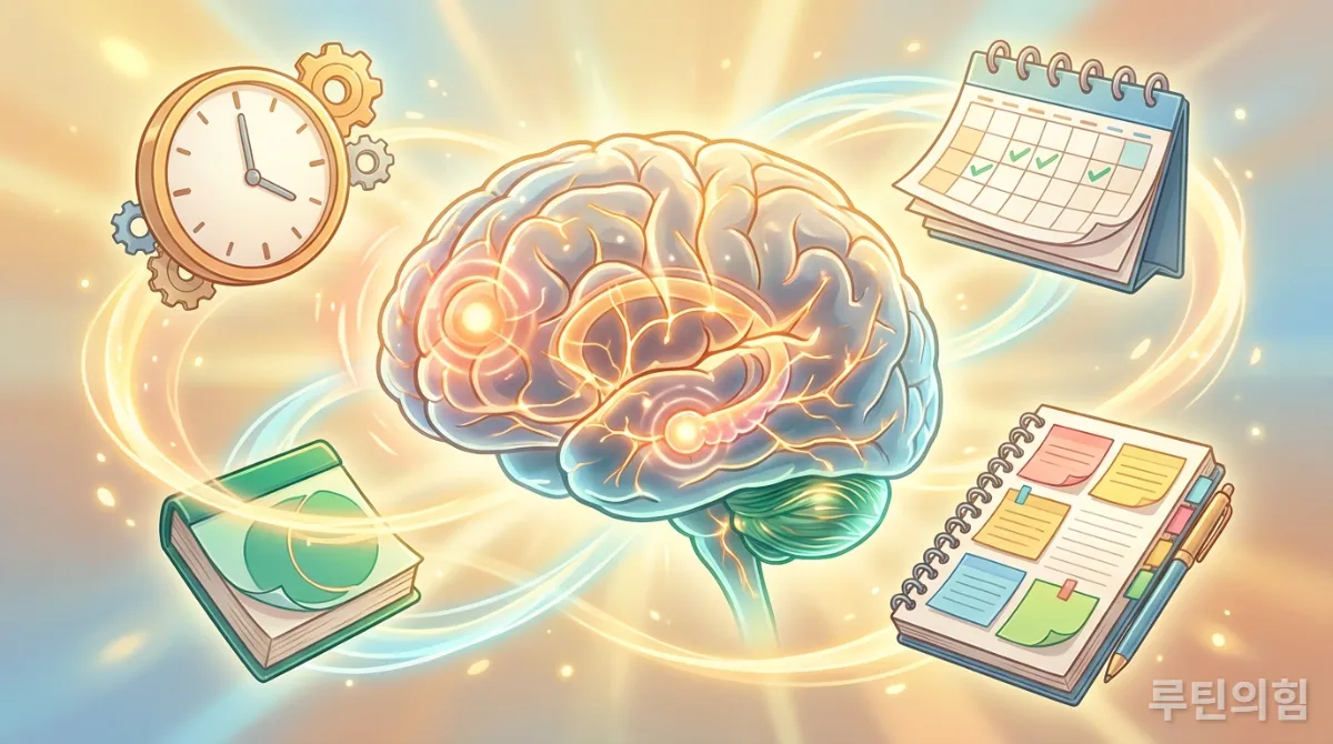 공부 루틴이 뇌 신경 회로를 활성화시키는 과학적 이미지