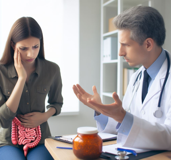 크론병을 상담하는 의사