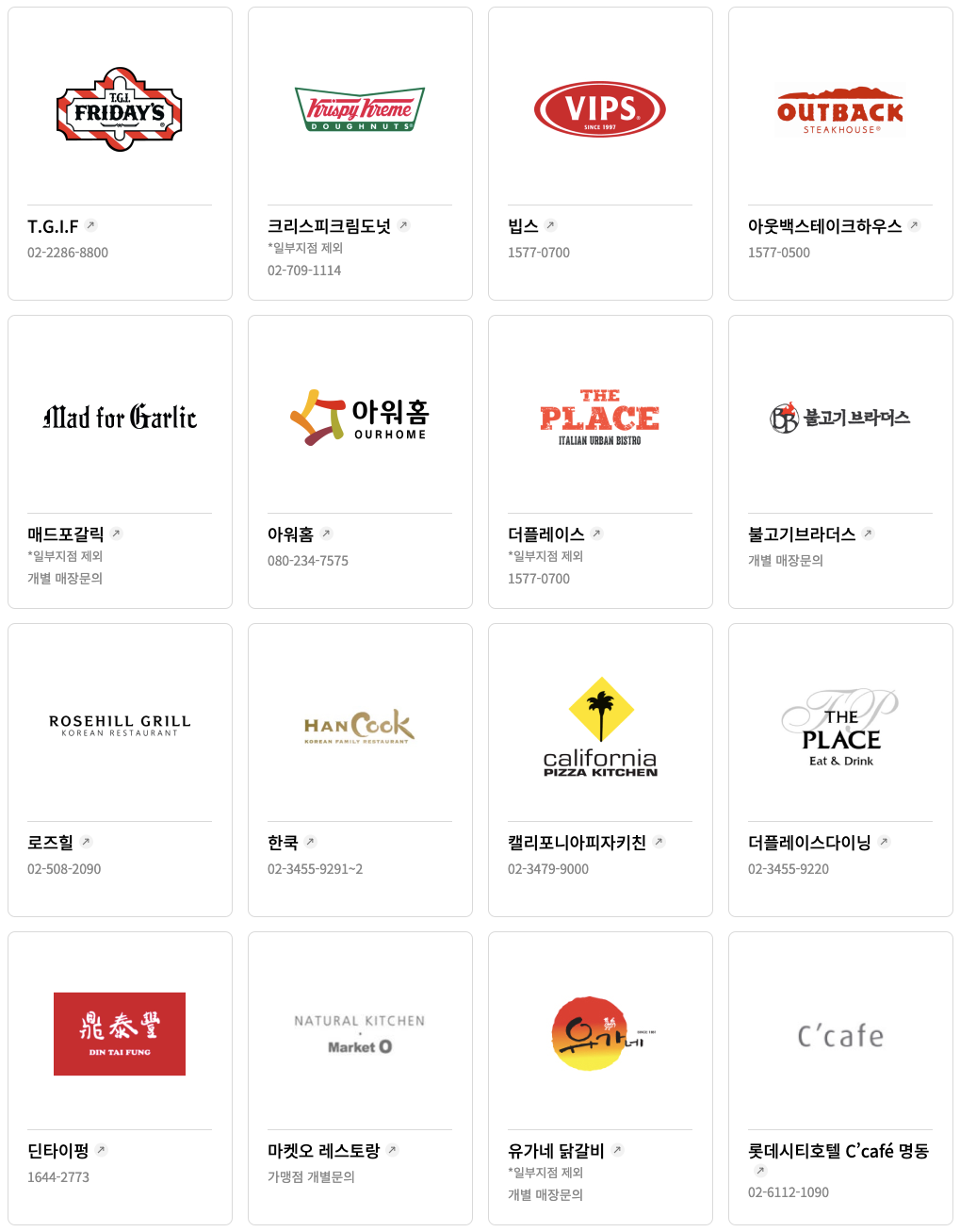 롯데상품권 외식 사용처1