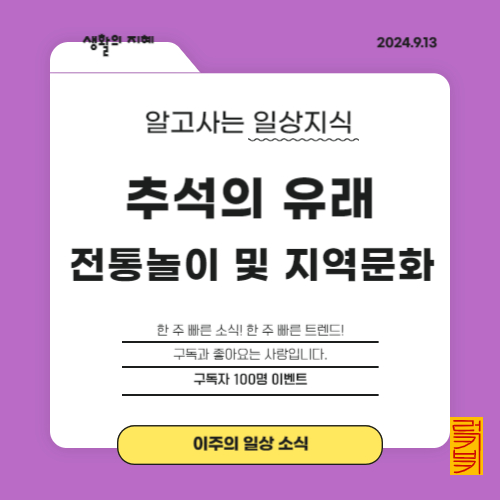 추석의 유래와 전통 놀이 및 지역별 특별한 문화