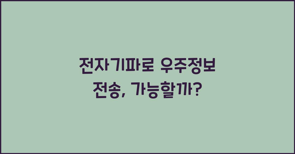 전자기파, 우주정보 전송