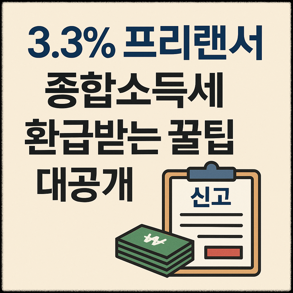종합소득세 3.3% 프리랜서, 환급받는 꿀팁 대공개