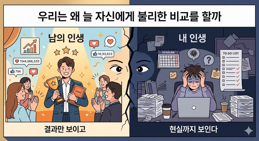 불리한 비교 이미지