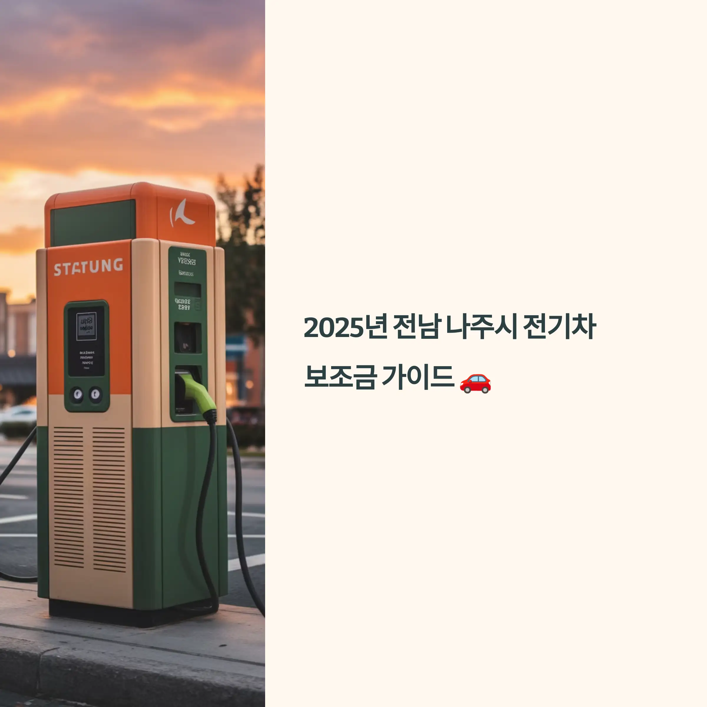 2025년 전남 나주시 전기차 보조금