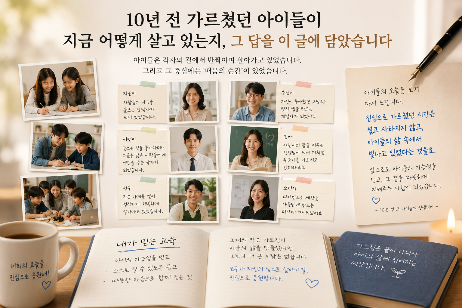 10년 전 가르쳤던 아이들이 지금 어떻게 살고 있는지, 그 답을 이 글에 담았습니다
