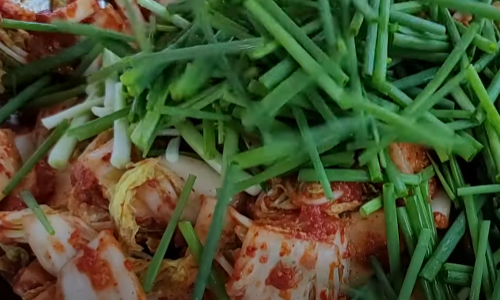 김치 양념 버무리기