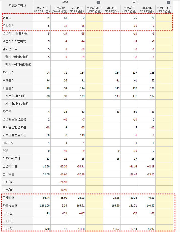 아이언디바이스 재무제표