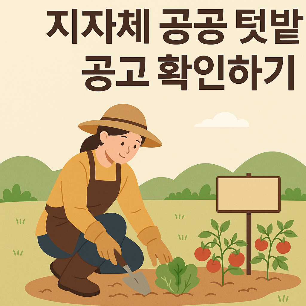 지자체 공공 텃밭 공고 관련 사진