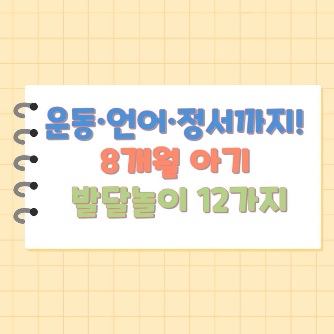 8개월 아기와 함께하면 좋은 놀이 12가지