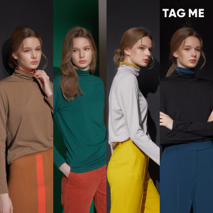 TAG ME 태그미 소프트 기모 터틀넥 티블라우스4종