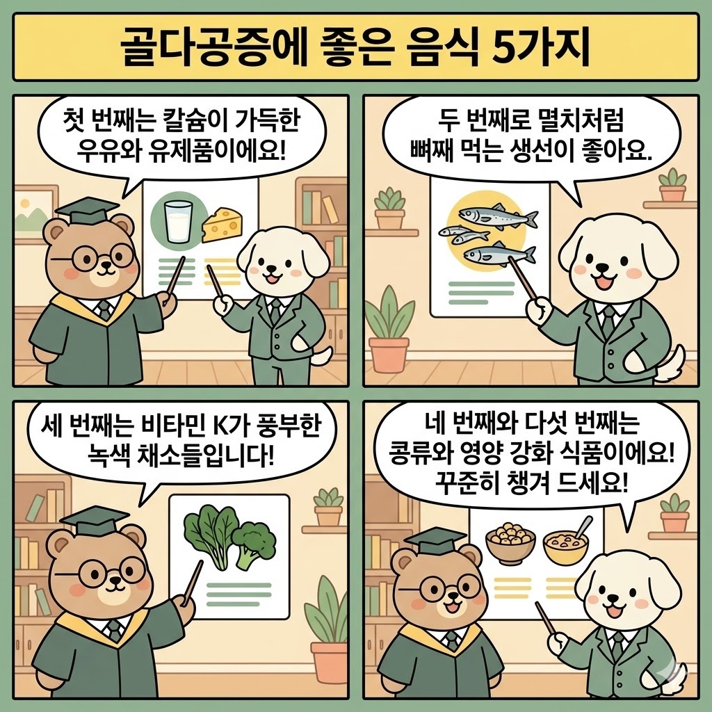 골다공증에 좋은 음식 5가지, 뼈 건강을 위해 식단에서 먼저 확인할 기준