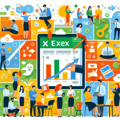 사람들이 다양한 데이터를 분석하고 가공하는 장면