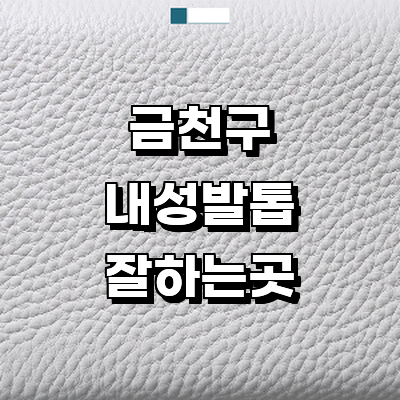 서울 금천구 내성발톱