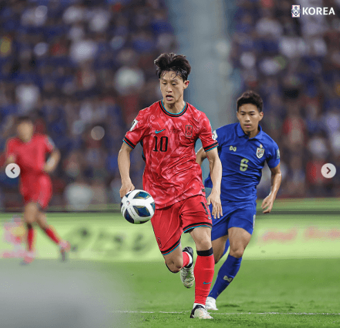 2026 북중미 월드컵 아시아 2차 예선 태국원정경기 한국승리