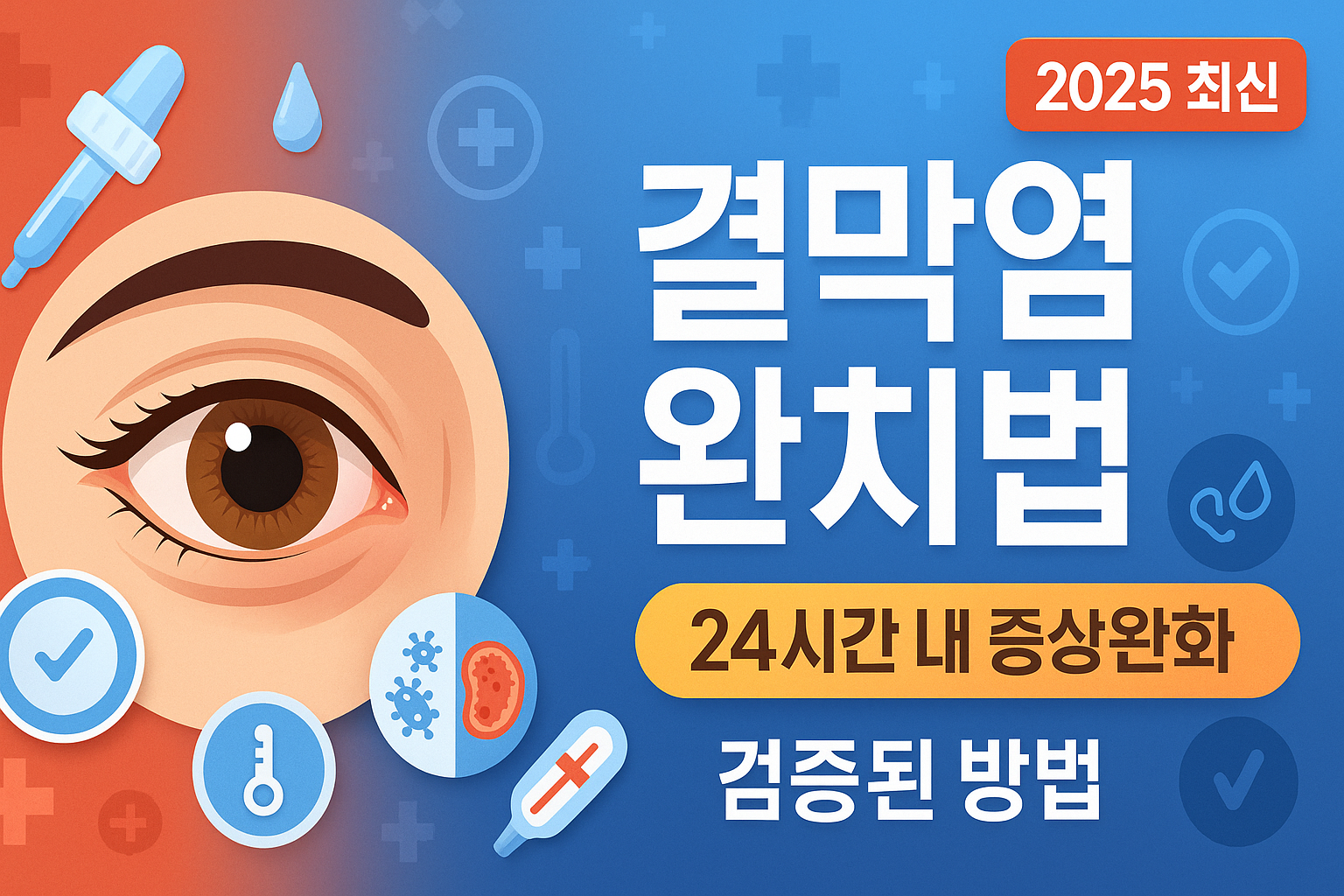 결막염 초기증상 및 빨리 낫는법 완전정리 - 하루만에 증상 완화하는 검증된 방법(2025)