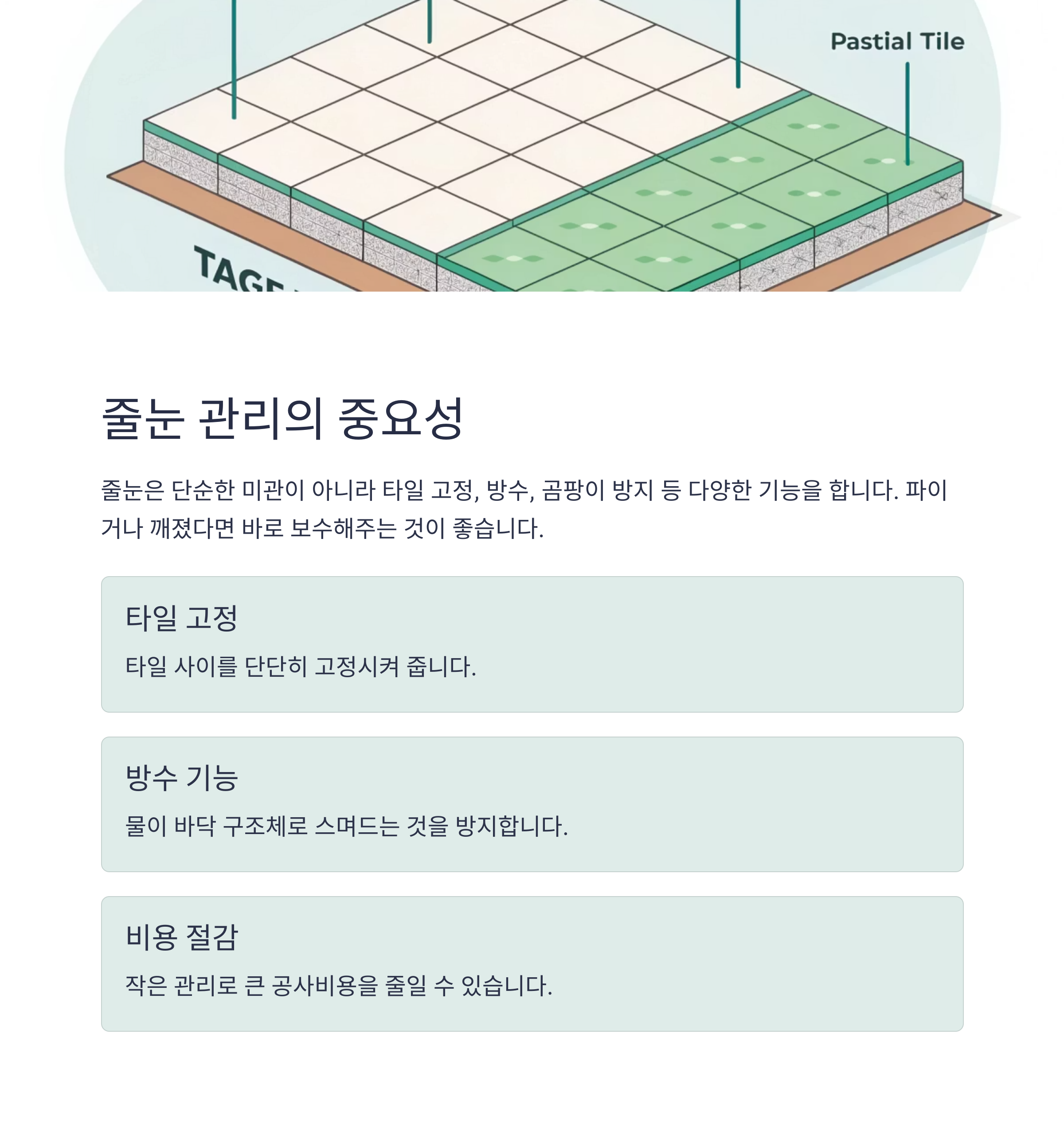 백시멘트 대신 줄눈 메꿈제 추천과 사용법