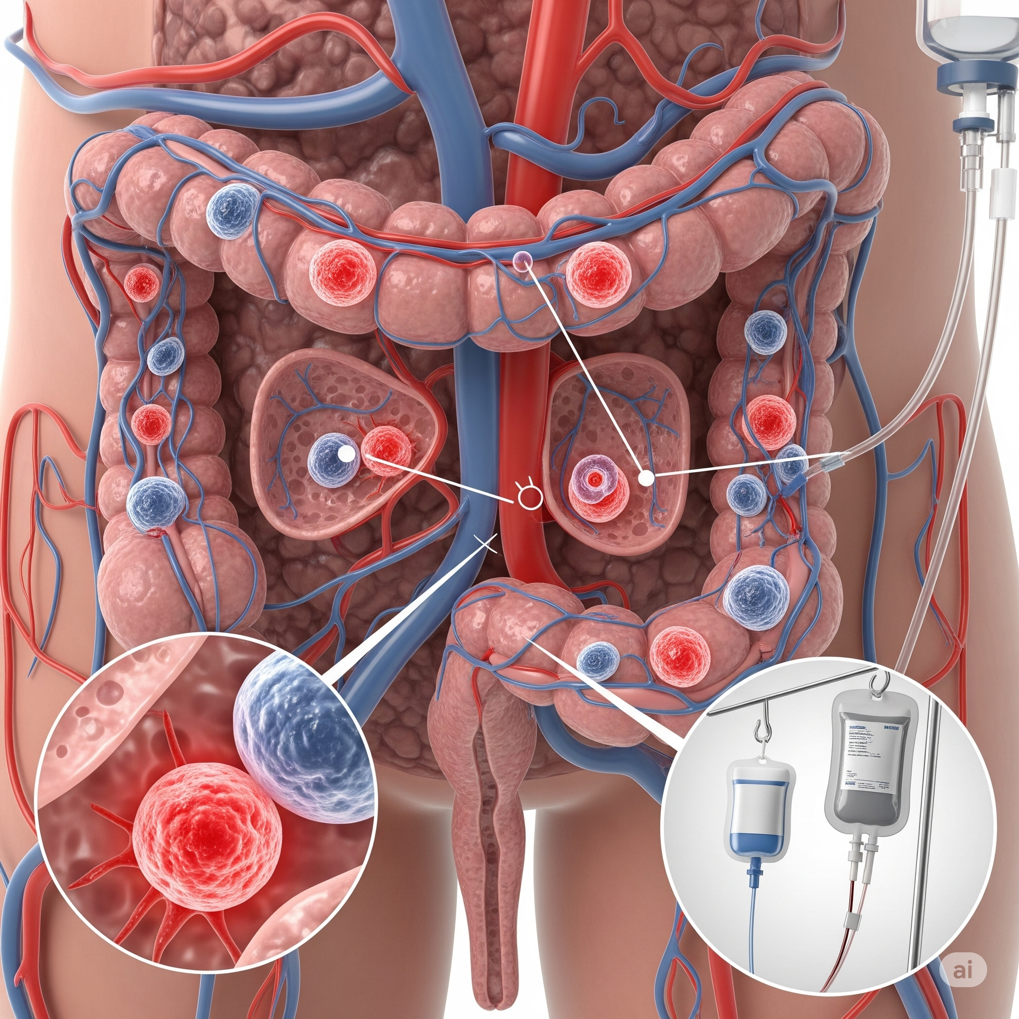 대장암 항암치료를 표현한이미지