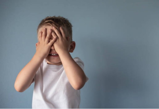 shy kindergarten child