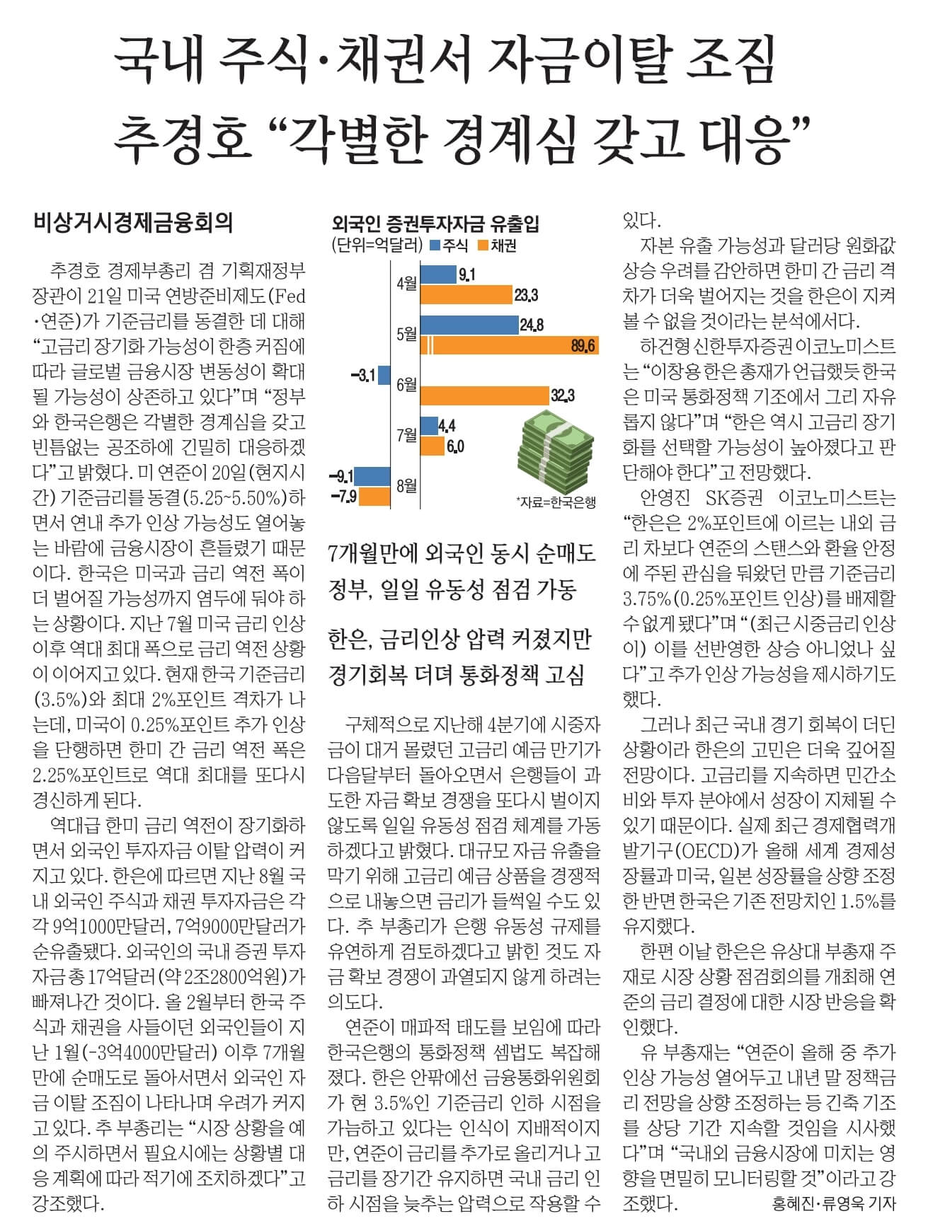 9월 22일 금 경제뉴스 부동산뉴스 헤드라인뉴스 간추린 뉴스