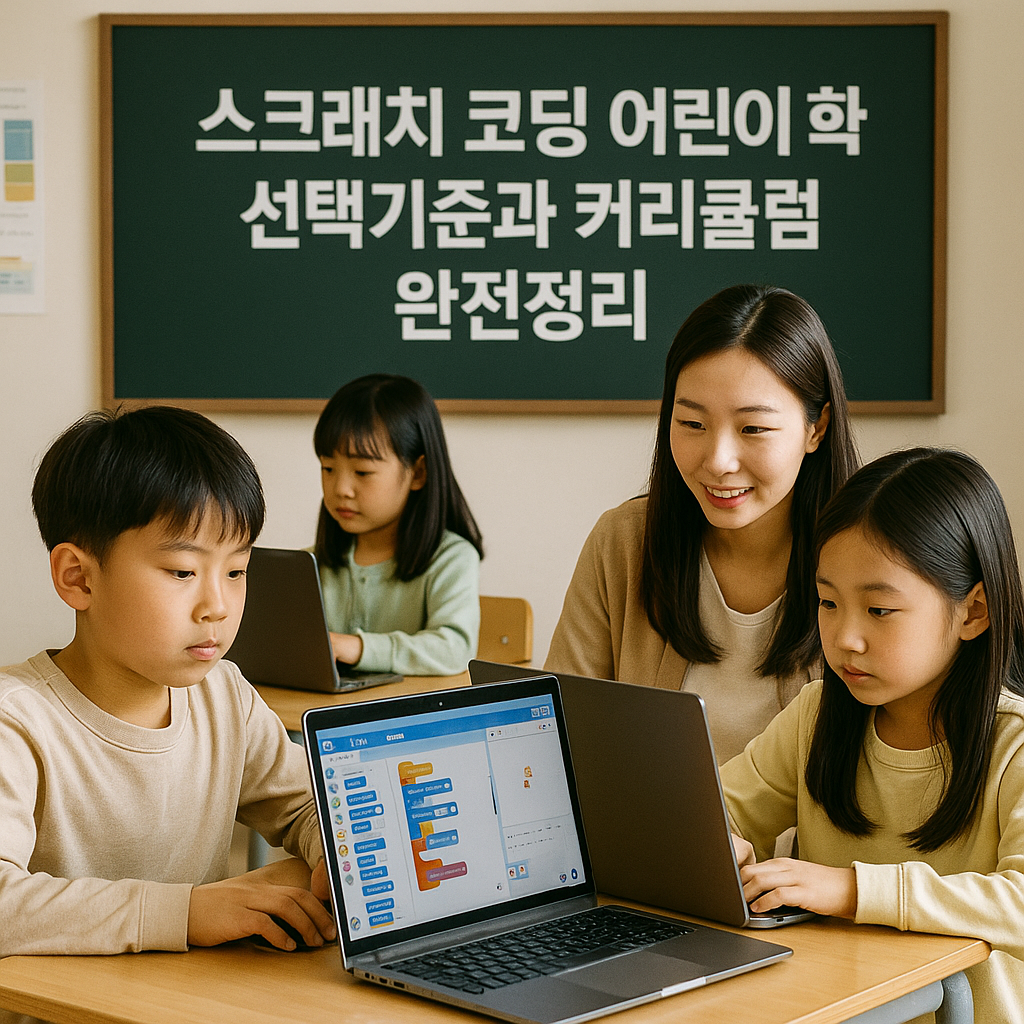 스크래치 코딩 어린이 학원 선택기준과 커리큘럼 완전정리