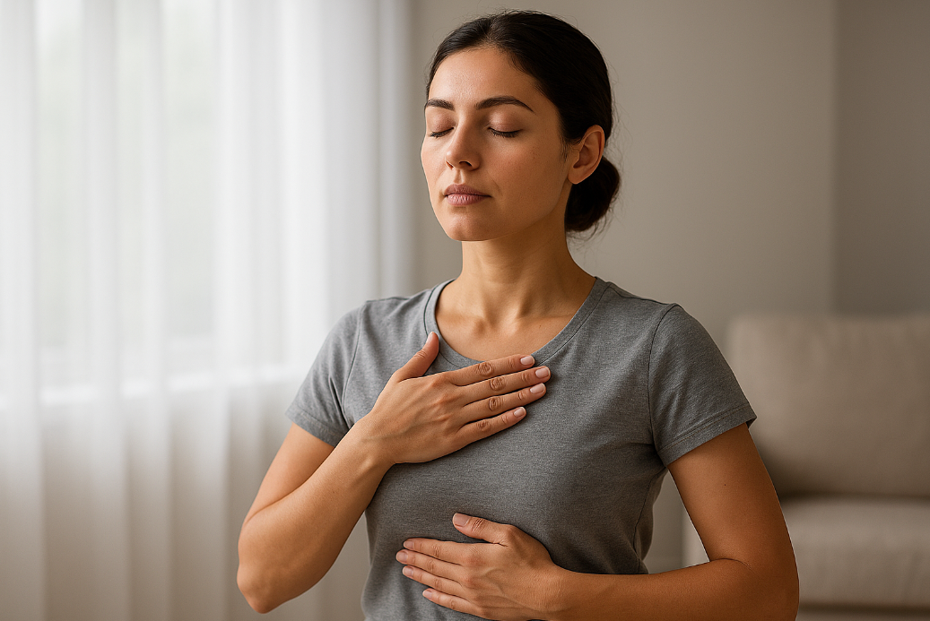 대사율을 높여주는 아침 5분 깊은 복식 호흡 실천법