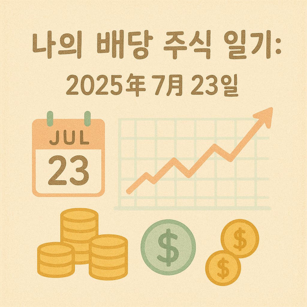 🗓️ 나의 배당 주식 일기: 2025년 7월 23일 😊