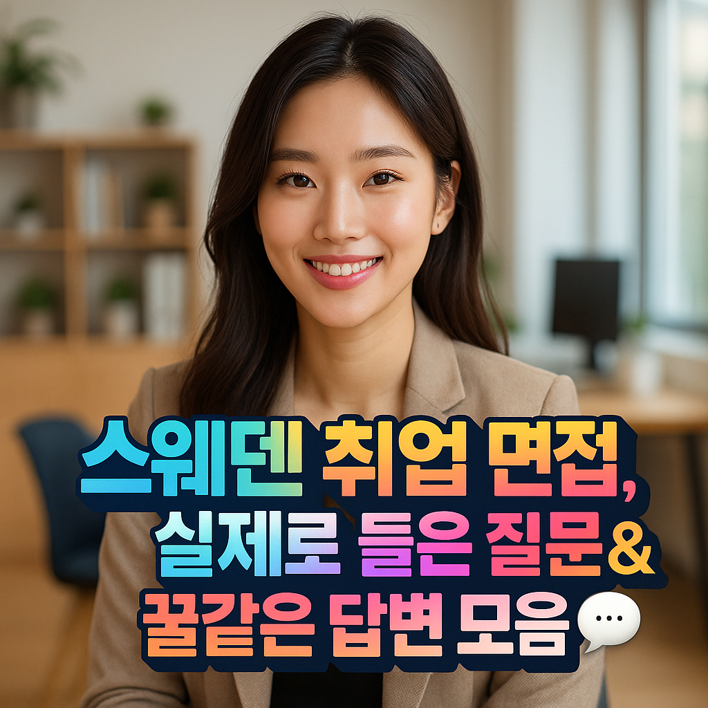 스웨덴 취업 면접, 실제로 들은 질문&amp;꿀같은 답변 모음