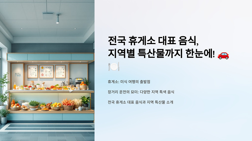 전국 휴게소 대표 음식