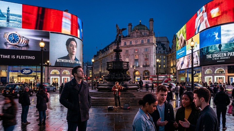 런던의 대형전광판